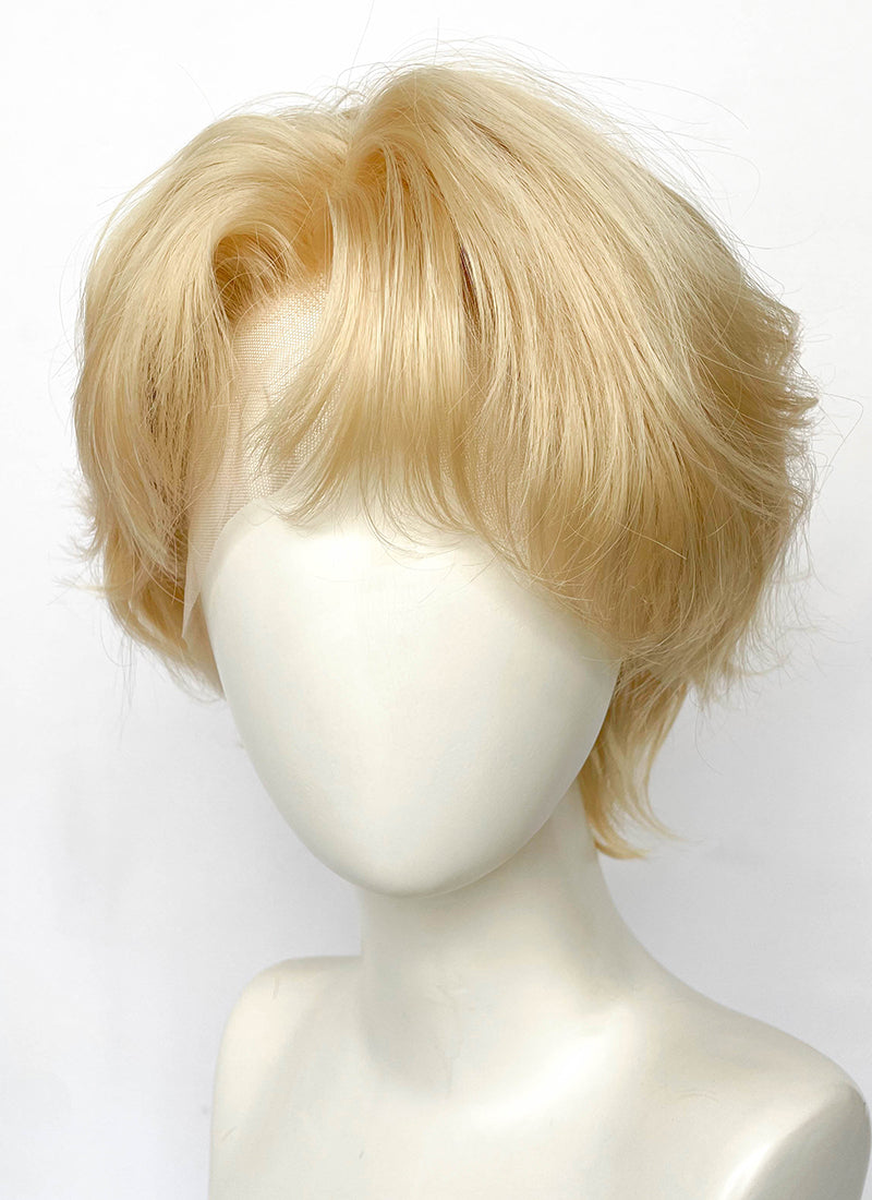 Blonde Wavy Lace Front Synthetic Men's Wig LF6111