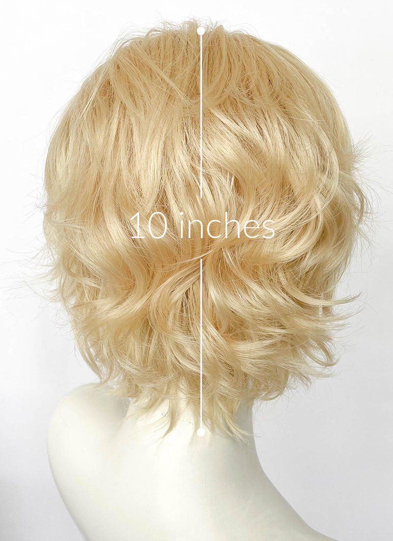 Blonde Wavy Lace Front Synthetic Men's Wig LF6111