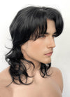 Black Wavy Lace Front Synthetic Men's Wig LF6113