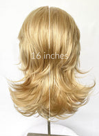 Marvel Rivals  Invisible Woman Blonde Curtain Bangs Wavy Lace Front Synthetic Wig LF6114