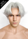 Devil May Cry Dante Silver Grey Wavy Lace Front Synthetic Men's Wig LF6116