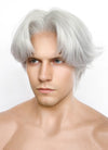 Devil May Cry Dante Silver Grey Wavy Lace Front Synthetic Men's Wig LF6116