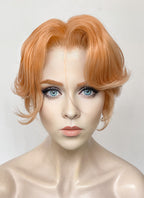 Castlevania Sypha Belnades Pastel Peach Pink Wavy Lace Front Synthetic Wig LF6121