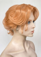 Castlevania Sypha Belnades Pastel Peach Pink Wavy Lace Front Synthetic Wig LF6121