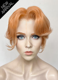 Castlevania Sypha Belnades Pastel Peach Pink Wavy Lace Front Synthetic Wig LF6121