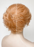 Castlevania Sypha Belnades Pastel Peach Pink Wavy Lace Front Synthetic Wig LF6121