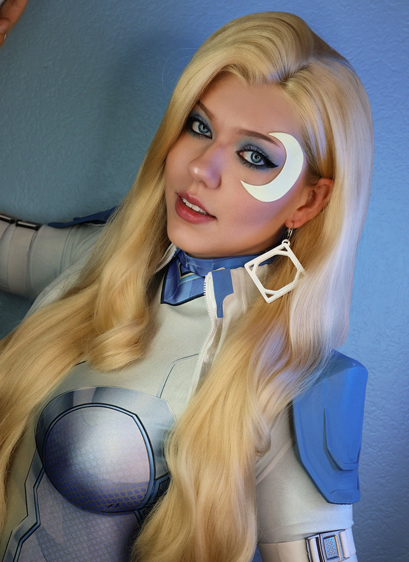 Marvel Rivals Dagger Yaki Blonde Straight Lace Front Synthetic Wig LF6122