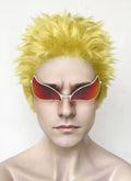 One Piece Donquixote Doflamingo Yellow Wavy Lace Front Synthetic Men's Wig LF6127