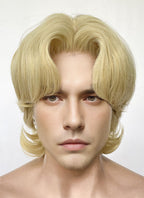Blonde Wavy Lace Front Synthetic Men's Wig LF6128
