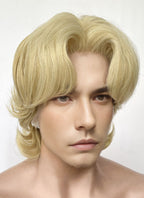Blonde Wavy Lace Front Synthetic Men's Wig LF6128