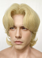 Blonde Wavy Lace Front Synthetic Men's Wig LF6128