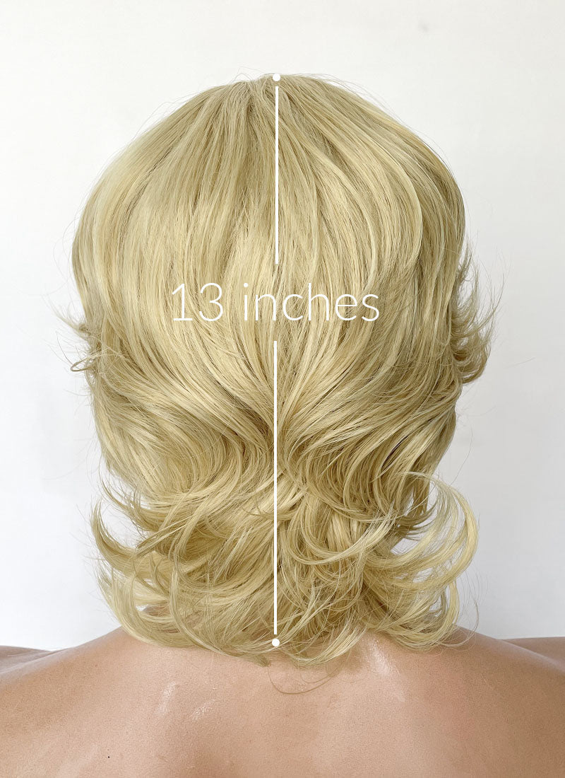 Blonde Wavy Lace Front Synthetic Men's Wig LF6128