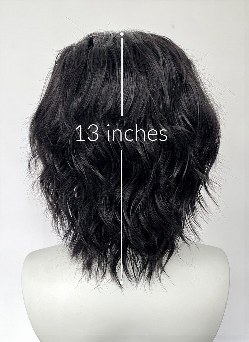 One Piece Portgas D. Ace Black Wavy Lace Front Synthetic Men's Wig LF6129