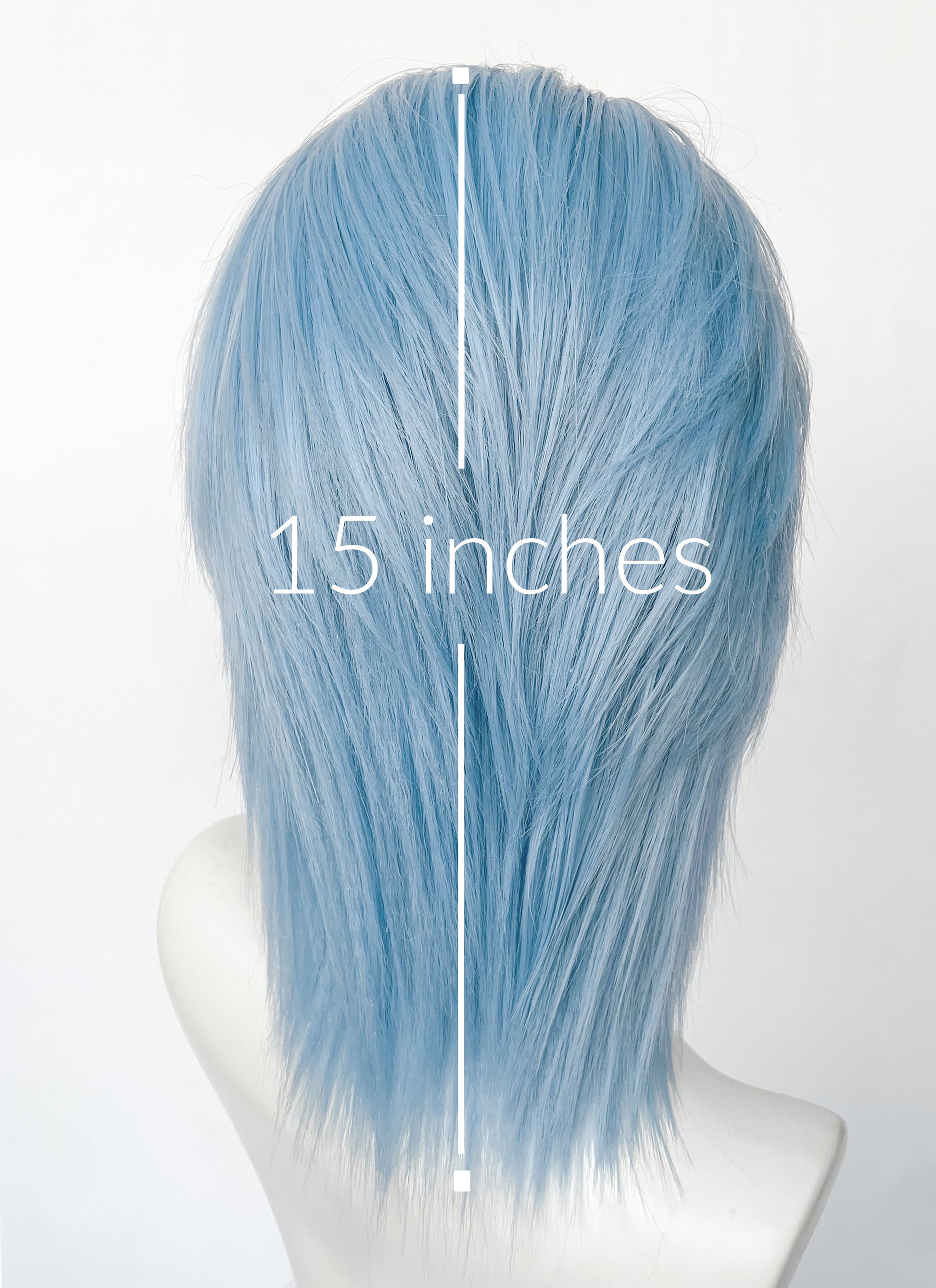 Kpop Pastel Blue Straight Lace Front Synthetic Men's Wig LF6132