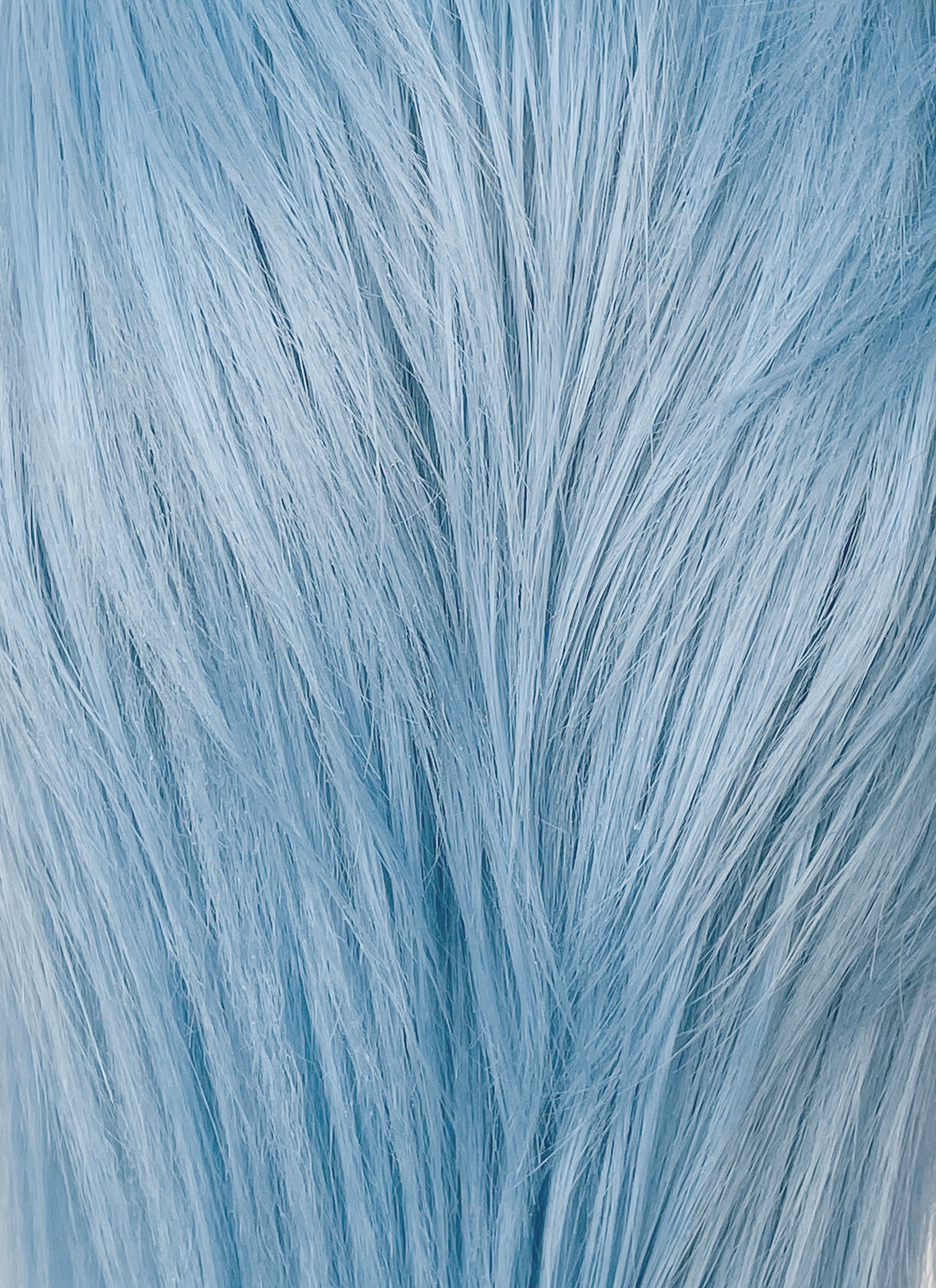 Kpop Pastel Blue Straight Lace Front Synthetic Men's Wig LF6132