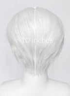 White Straight Lace Front Synthetic Hair Men's Wig LF6135