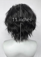 Demon Slayer: Kimetsu no Yaiba Muzan Kibutsuji Black Wavy Lace Front Synthetic Men's Wig LF6136