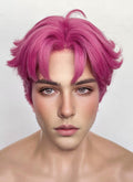 KPop Demon Hunters Saja Boys Abby Hot Pink Straight Lace Front Synthetic Men's Wig LF6145