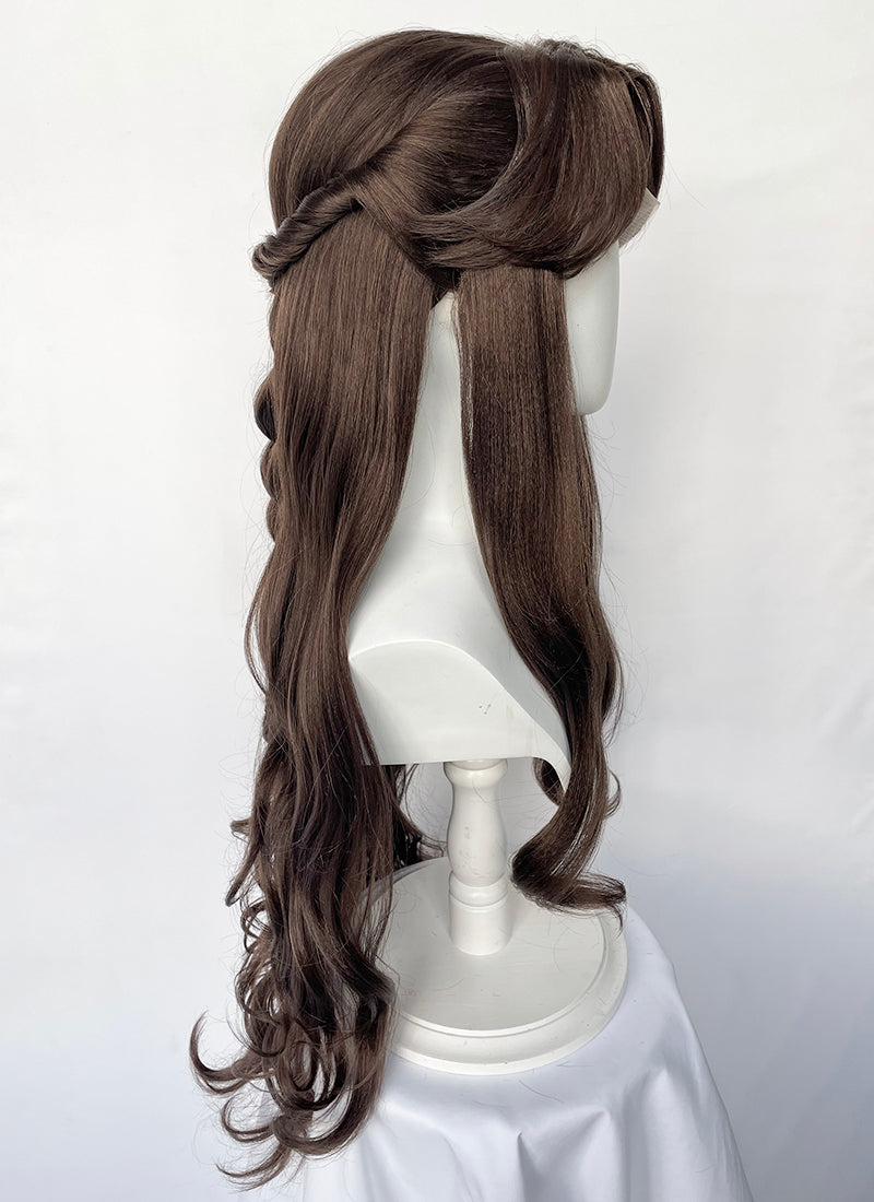 Brunette Braided Lace Front Synthetic Hair Wig LF6146A