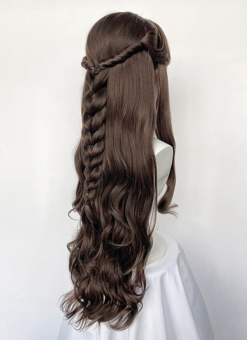 Brunette Braided Lace Front Synthetic Hair Wig LF6146A