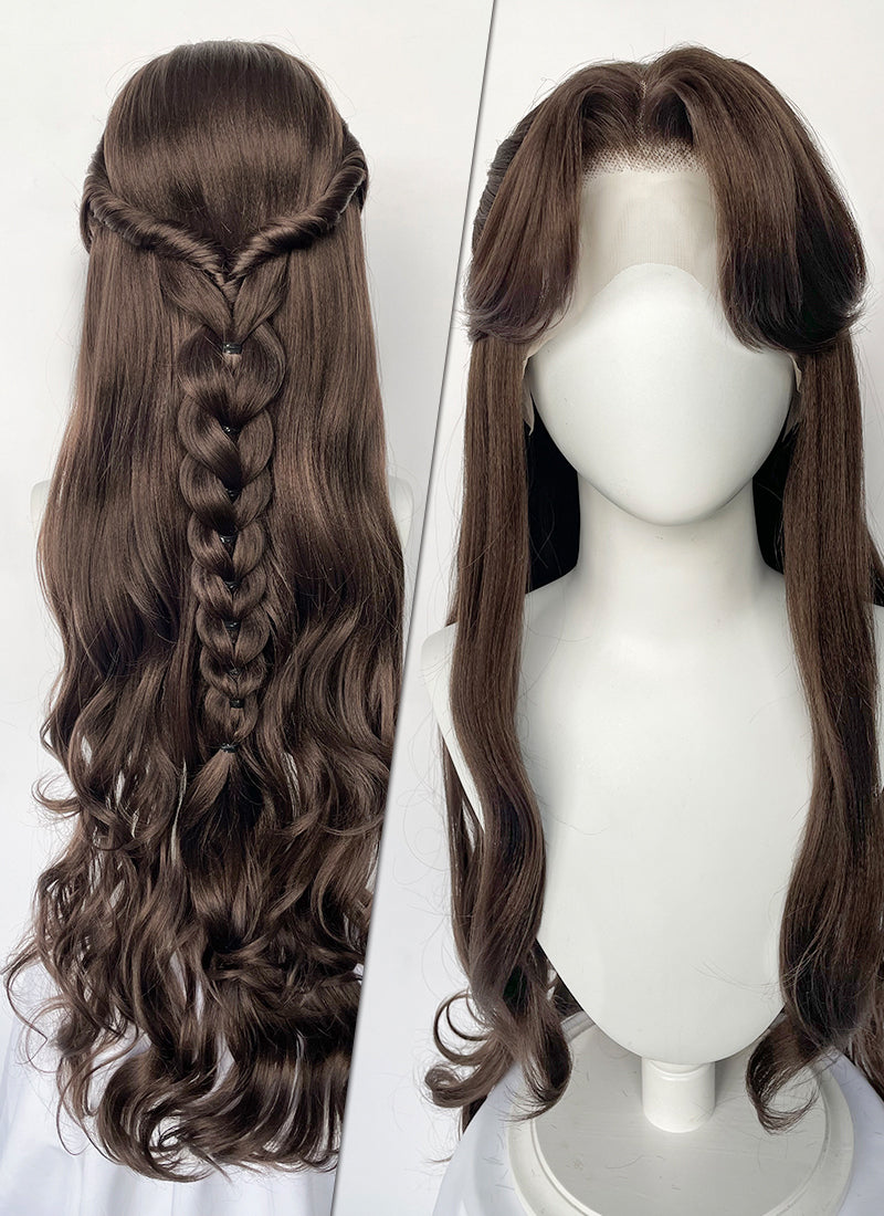 Brunette Braided Lace Front Synthetic Hair Wig LF6146A