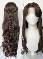 Brunette Braided Lace Front Synthetic Hair Wig LF6146A
