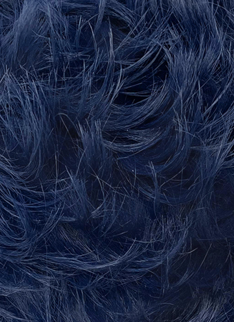 Blue Wavy Lace Front Synthetic Hair Men's Wig LF6147