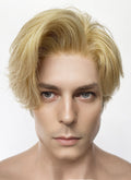 Blonde Straight Lace Front Synthetic Men's Wig LF6148