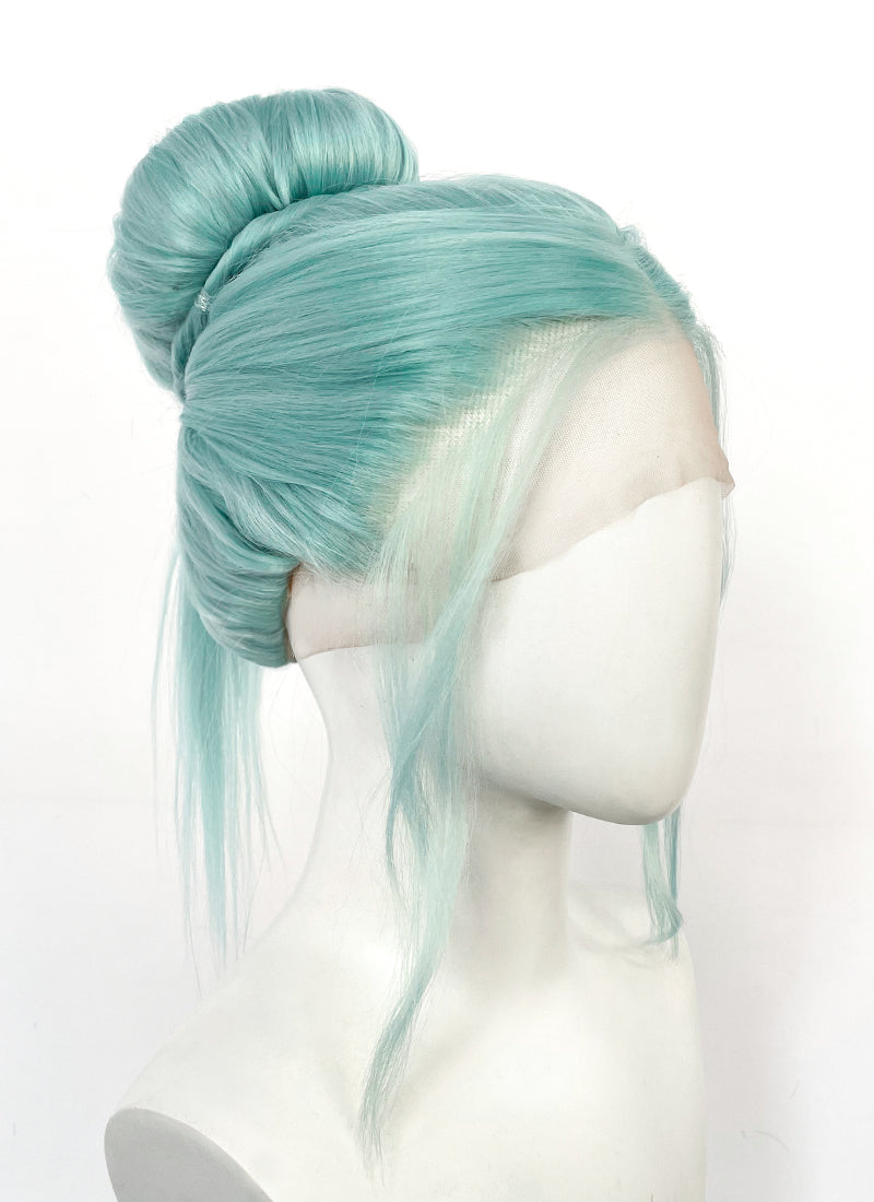 Pastel Green Braided Yaki Lace Front Synthetic Hair Wig LF6152A