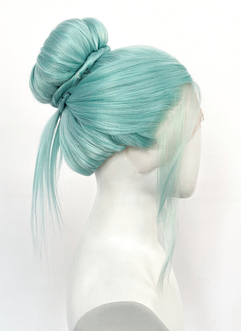 Pastel Green Braided Yaki Lace Front Synthetic Hair Wig LF6152A