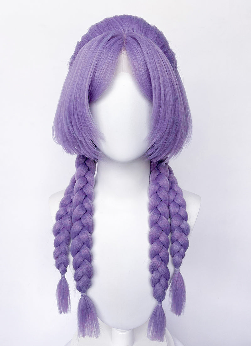 League of Legends Yunara Purple Braided Yaki Lace Front Synthetic Wig LF6156