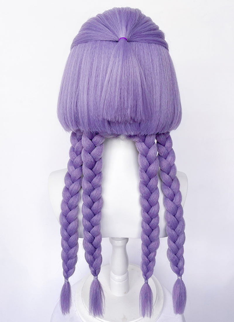 League of Legends Yunara Purple Braided Yaki Lace Front Synthetic Wig LF6156