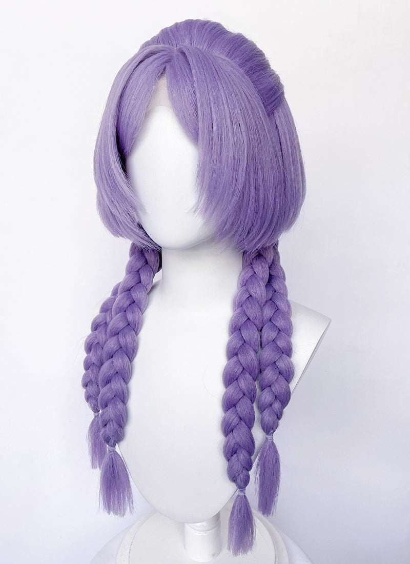 League of Legends Yunara Purple Braided Yaki Lace Front Synthetic Wig LF6156