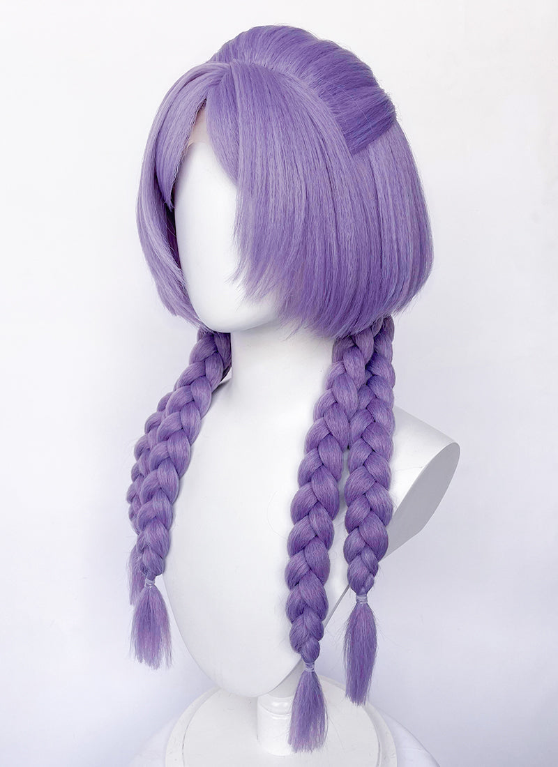 League of Legends Yunara Purple Braided Yaki Lace Front Synthetic Wig LF6156
