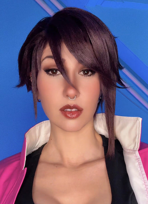 Dispatch Courtney Invisigal Deep Violet Straight Yaki Lace Front Synthetic Hair Wig LF6159