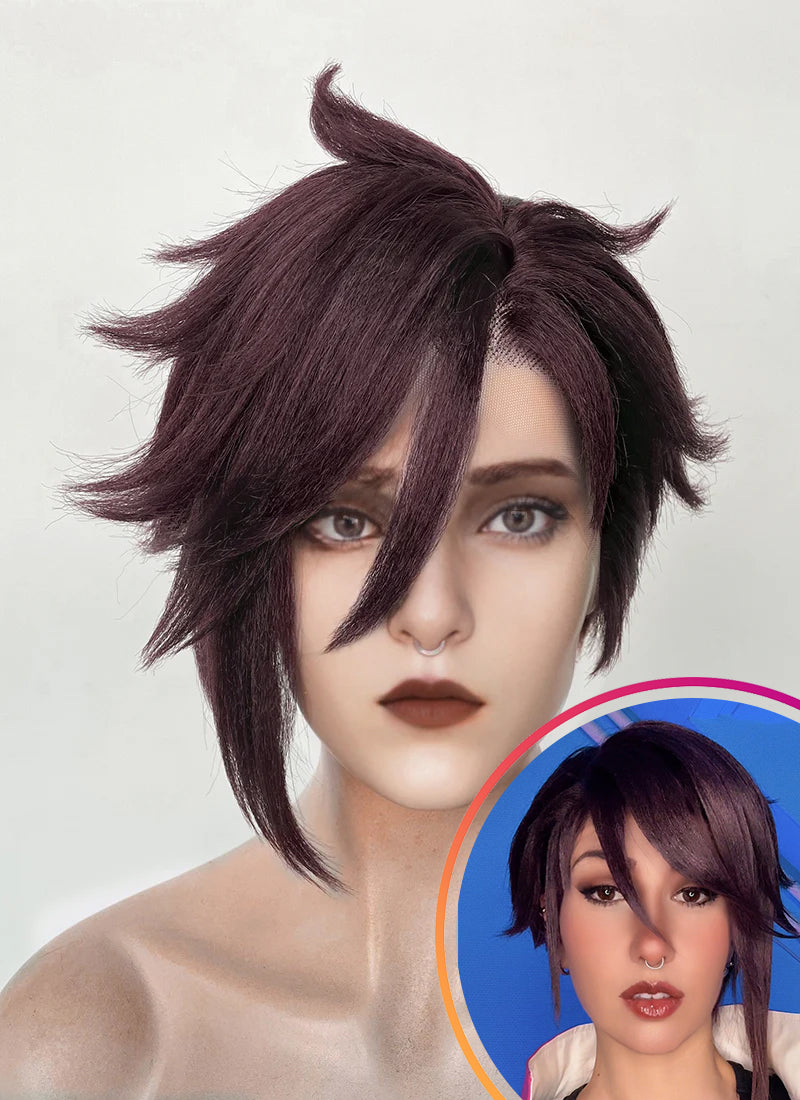 Dispatch Courtney Invisigal Deep Violet Straight Yaki Lace Front Synthetic Hair Wig LF6159