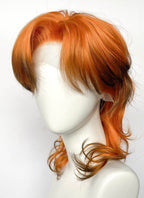 Ginger Mixed Brown Wavy Lace Front Synthetic Men's Wig LF6163