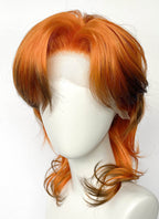 Ginger Mixed Brown Wavy Lace Front Synthetic Men's Wig LF6163
