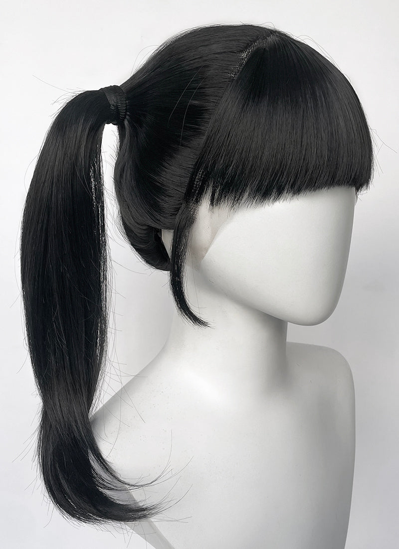 Demon Slayer: Kimetsu no Yaiba Kanao Tsuyuri Black Straight Lace Front Synthetic Wig LF6165