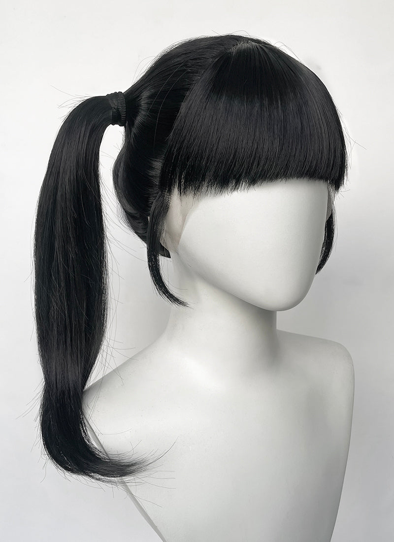 Demon Slayer: Kimetsu no Yaiba Kanao Tsuyuri Black Straight Lace Front Synthetic Wig LF6165