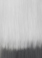 Hazbin Hotel Vaggi White With Dark Grey Straight Lace Front Synthetic Wig LF6166
