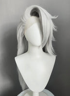 Helluva Boss Loona Silver Grey Straight Lace Front Synthetic Wig LF6167