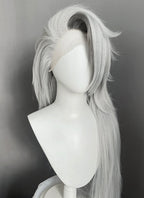 Helluva Boss Loona Silver Grey Straight Lace Front Synthetic Wig LF6167