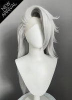 Helluva Boss Loona Silver Grey Straight Lace Front Synthetic Wig LF6167