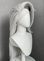 Helluva Boss Loona Silver Grey Straight Lace Front Synthetic Wig LF6167