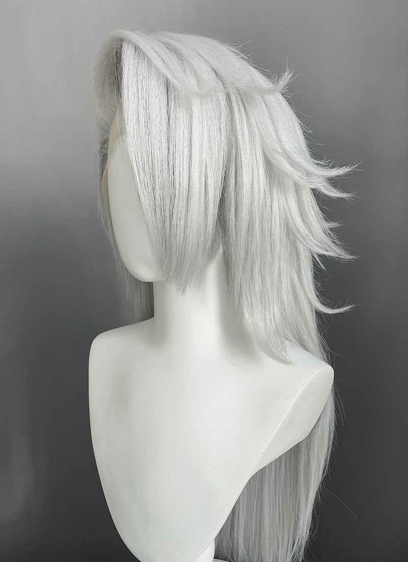 Helluva Boss Loona Silver Grey Straight Lace Front Synthetic Wig LF6167