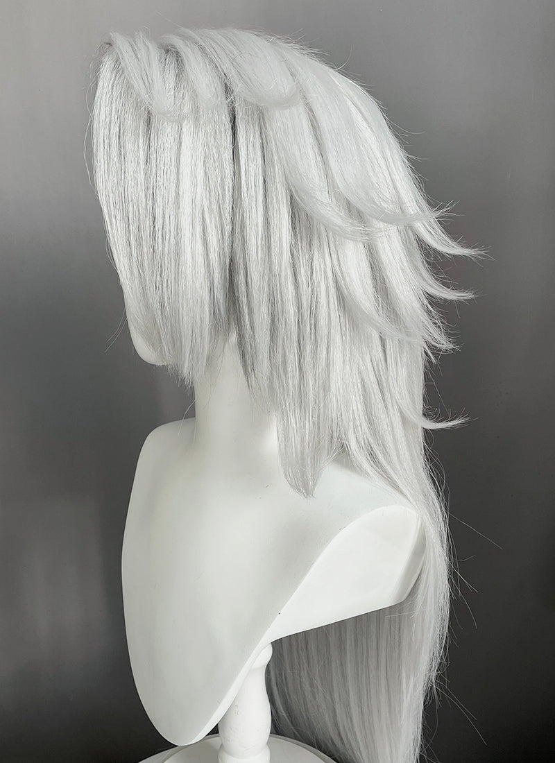 Helluva Boss Loona Silver Grey Straight Lace Front Synthetic Wig LF6167