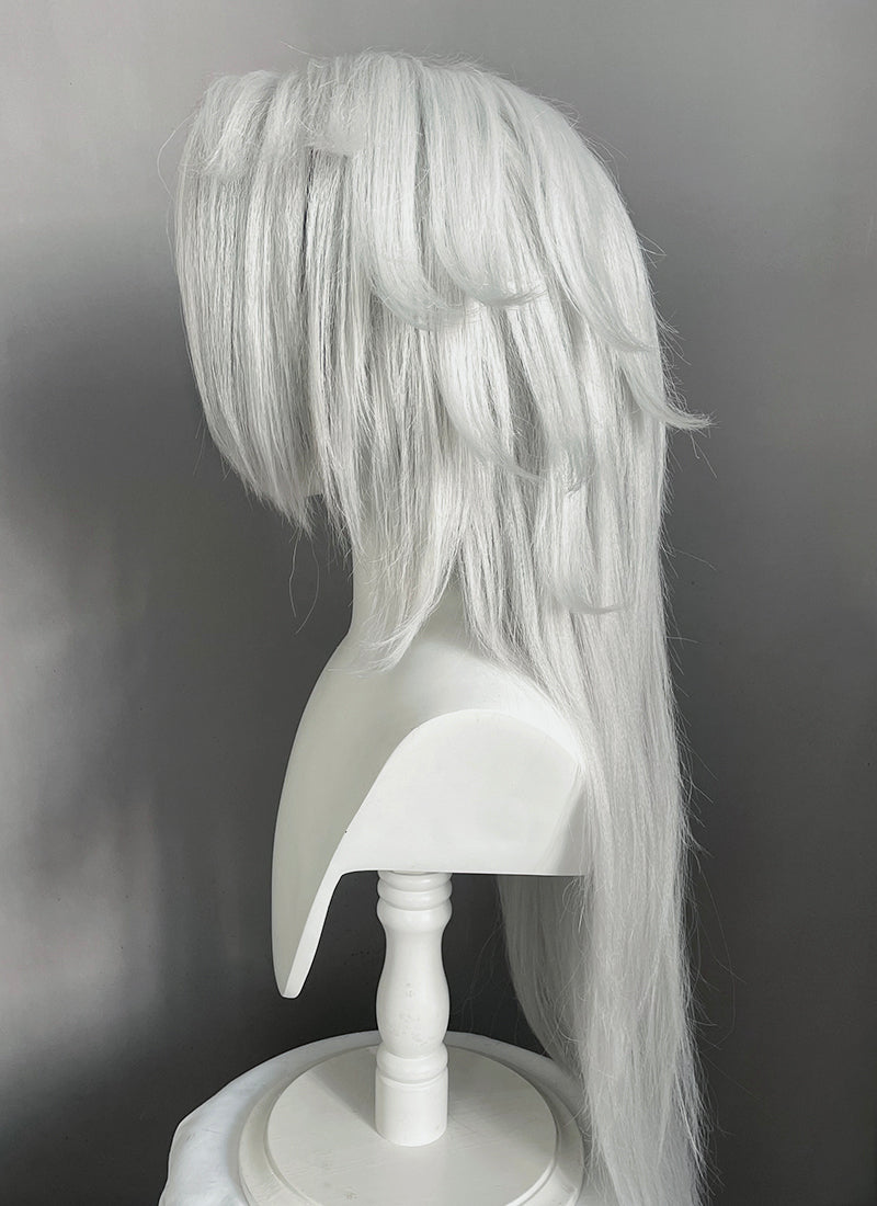 Helluva Boss Loona Silver Grey Straight Lace Front Synthetic Wig LF6167