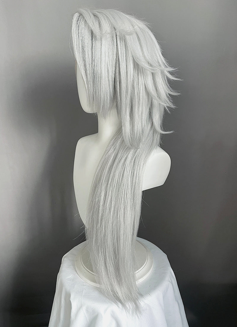 Helluva Boss Loona Silver Grey Straight Lace Front Synthetic Wig LF6167