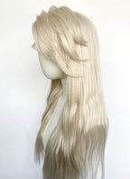 Frozen Elsa Pastel Ash Blonde Wavy Yaki Lace Front Synthetic Wig LF6168